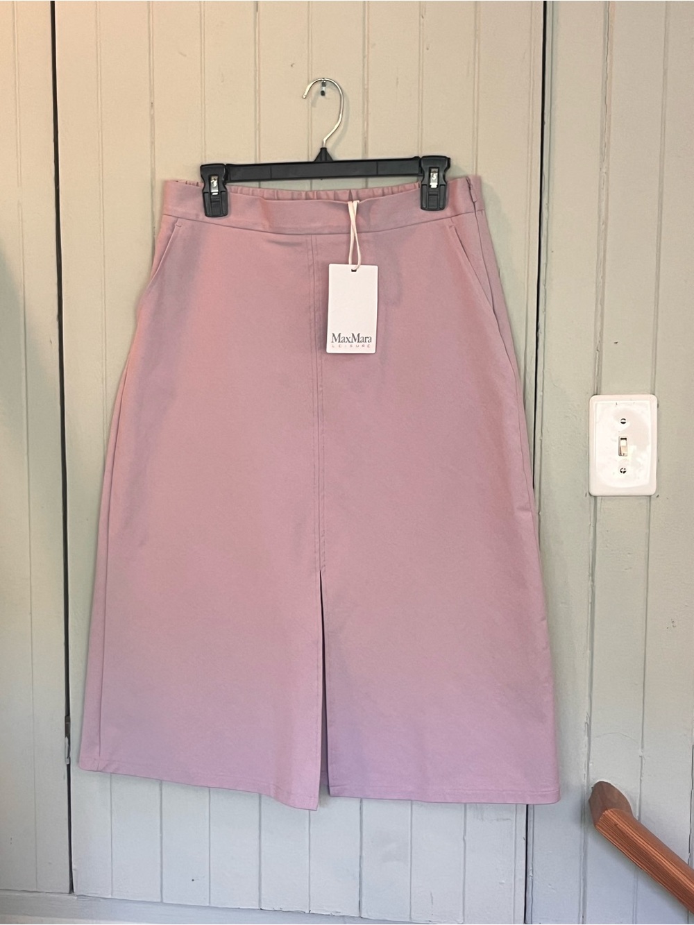 New MaxMara Lilac Cotton- Blend skirt - L